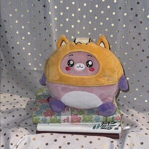 Lanky box 📦 Cute Plush Toy with Orange and Purple Accents